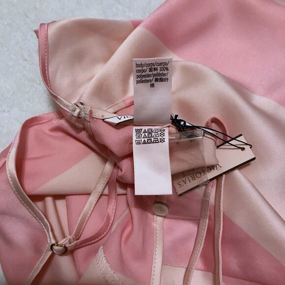 Victoria's Secret NWT Striped Pink Satin Cami Top Women Various - Picture 9 of 9